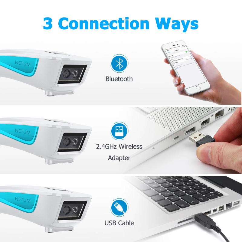 Description Picture 6 of itemNETUM C750 Bluetooth Wireless 2D Barcode Scanner Pocket QR Bar code Reader PDF417 for Tobacco Garment mobile payment Industry