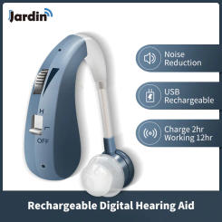 202S Hearing Aid Rechargeable Digital Sound Amplifier Air Conduction Wireless Headphones for Deaf Elderly Ear Care Hearing Aids