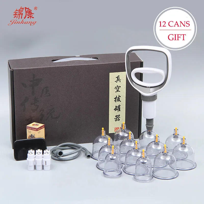 Description Picture 2 of item24 Cans For Massage Vacuum Cupping Set Chinese Medicine Physiotherapy Cellulite Body Cups Cupping Therapy Heathly Care