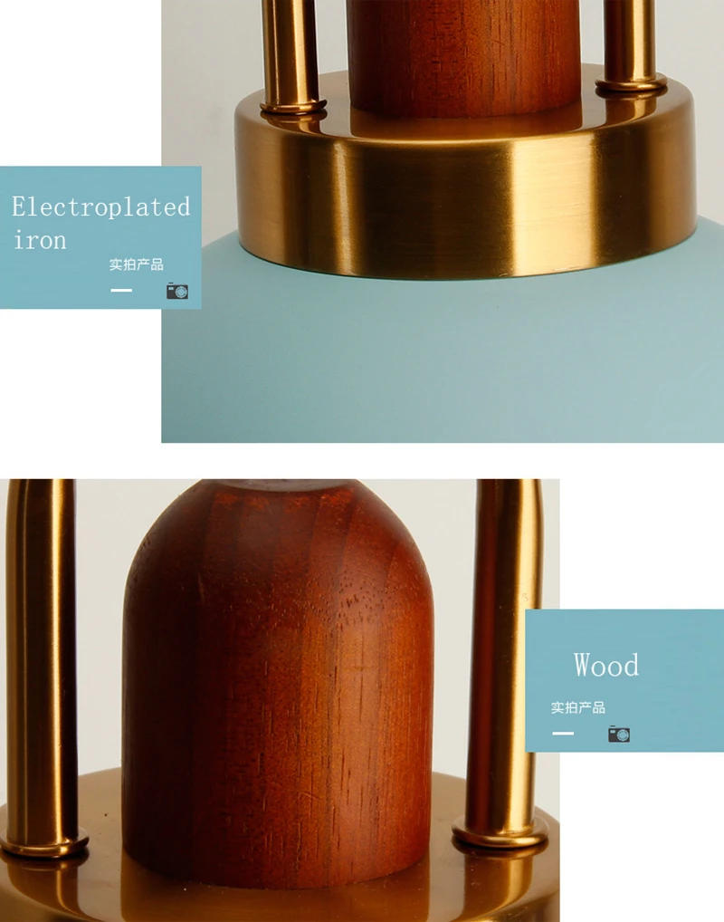 Description Picture 5 of itemNordic Modern Aluminum Wood Pendant Lights, Dining Table Bedside Bar Kitchen Dining Room Decoration Lighting