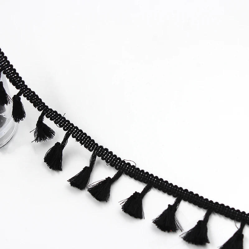 Description Picture 6 of item2Yards/Lot Cotton Tassel Lace Sewing Ribbon Fringe Trim Ethnic Latin Dress Stage Garment Curtain Tablecloth Decorative Farbic