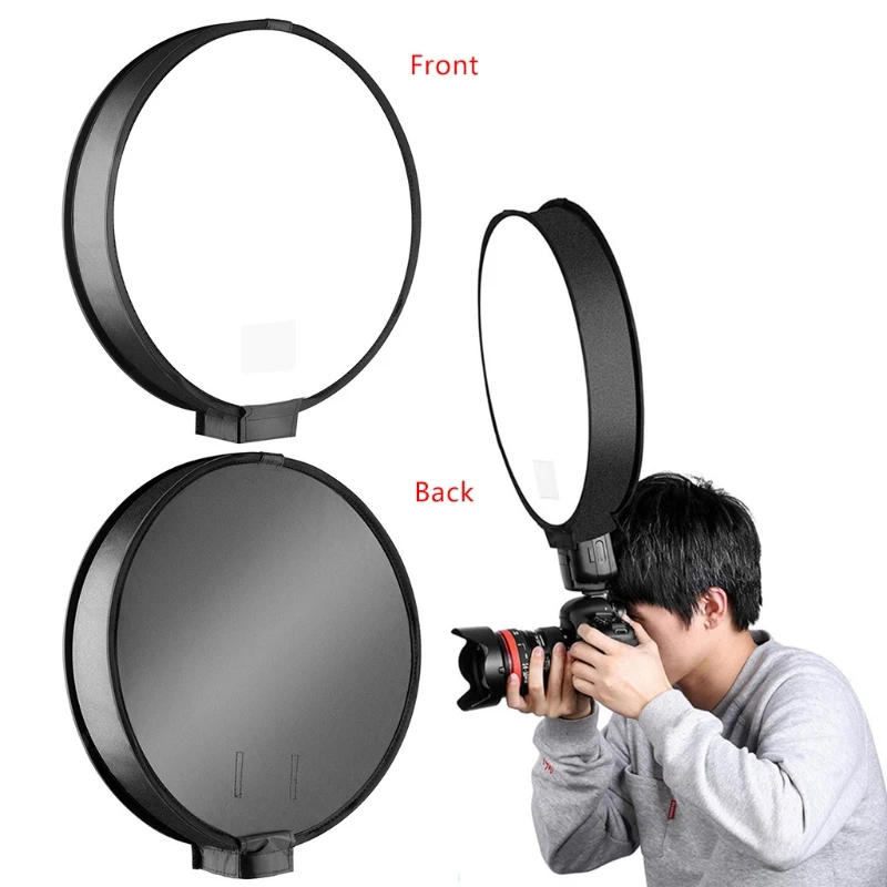 Description Picture 2 of item30cm/40cm Universal Mini Round Softbox Portable Flash Diffuser Soft Box for DSLR Cameras Photo Speedlite Shooting Tent