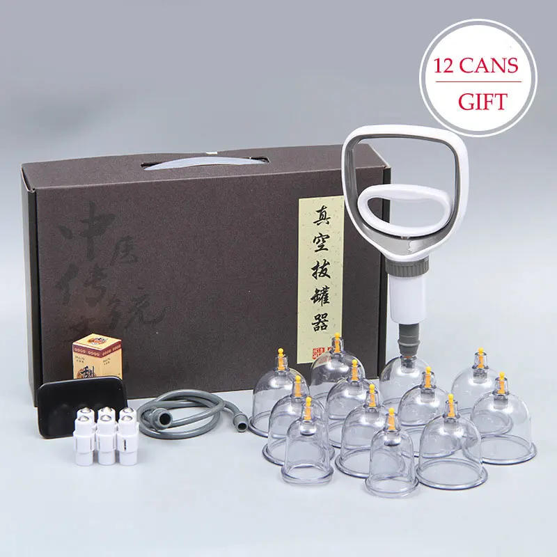 Description Picture 3 of item24 Cans Professional Suction Cup Therapy Cellulite Body Massager Ventosa Anti Rupture Thick Jars Guasha Vacuum Cupping Massage