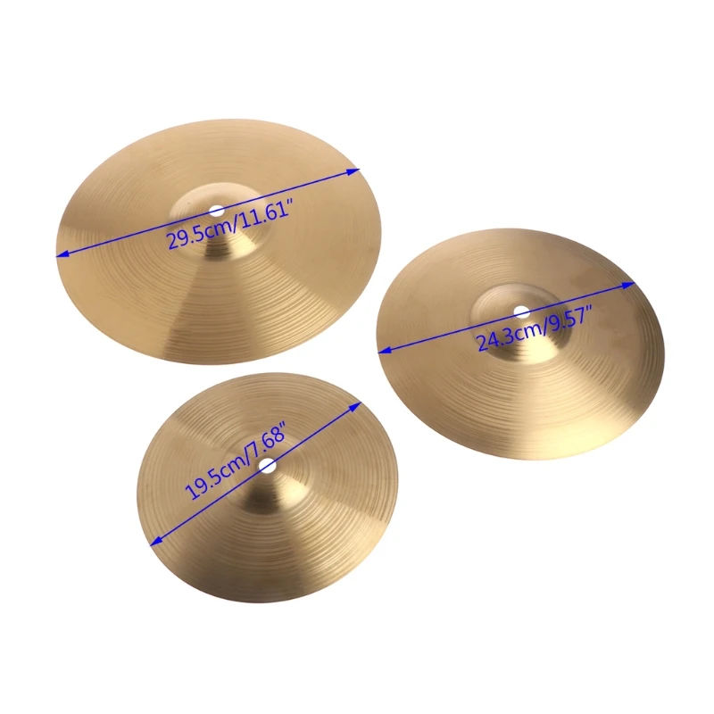 Description Picture 3 of itemBeginner Copper Alloy Crash Cymbal Drum Durable Brass Percussion Instrument 8 10