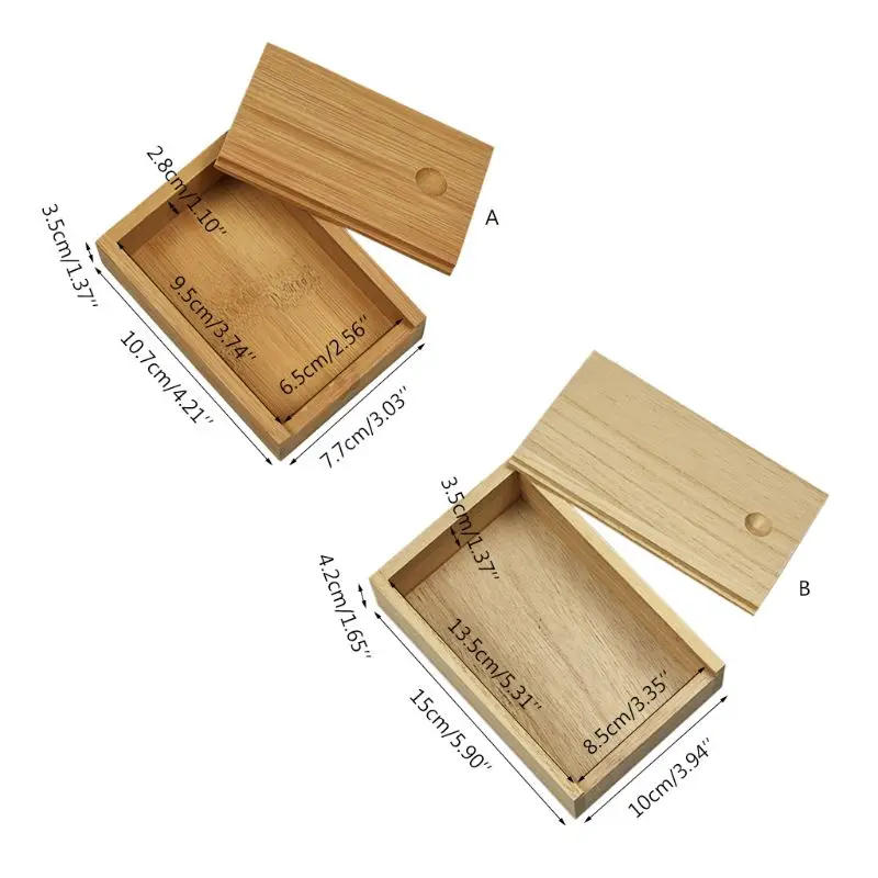 Description Picture 3 of itemF2TC Wooden Gaming Card Box Playing Card Container Storage for Case Packing Poker Box Playing Cards Box Empty Candy Storage Can