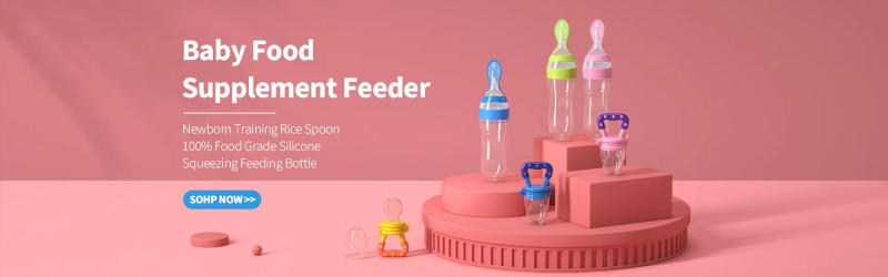 Description Picture 2 of item1PC Baby Feeding Bottle Toddler Silicone Squeeze Feeding Spoon Milk Bottle Baby Training Feeder Food Supplement