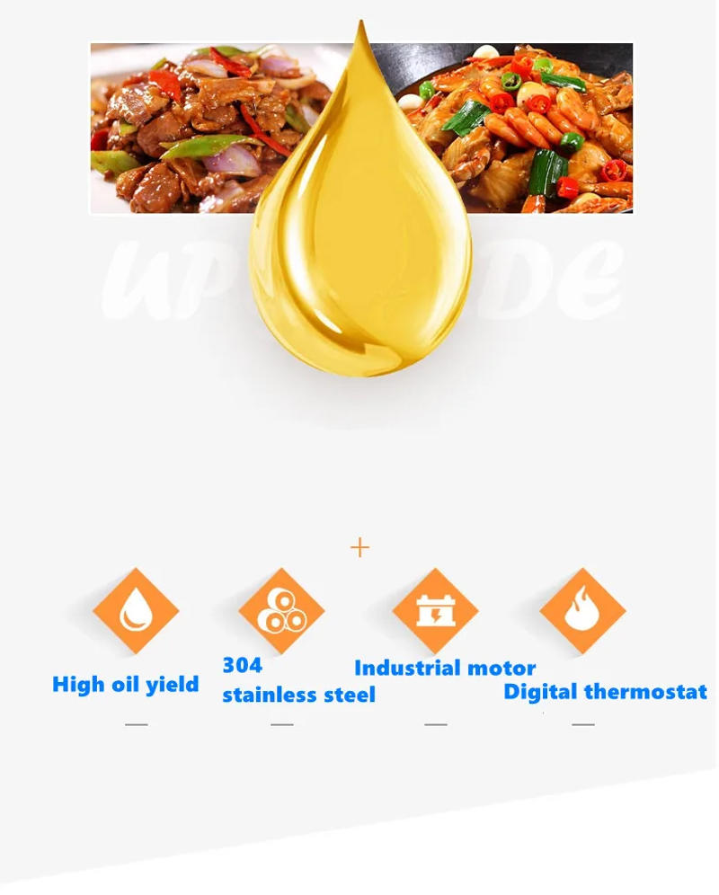 Description Picture 3 of itemBeautisun Stainless Steel oil press machine,cold oil extractor Flax sunflower olive oil presser,S9S