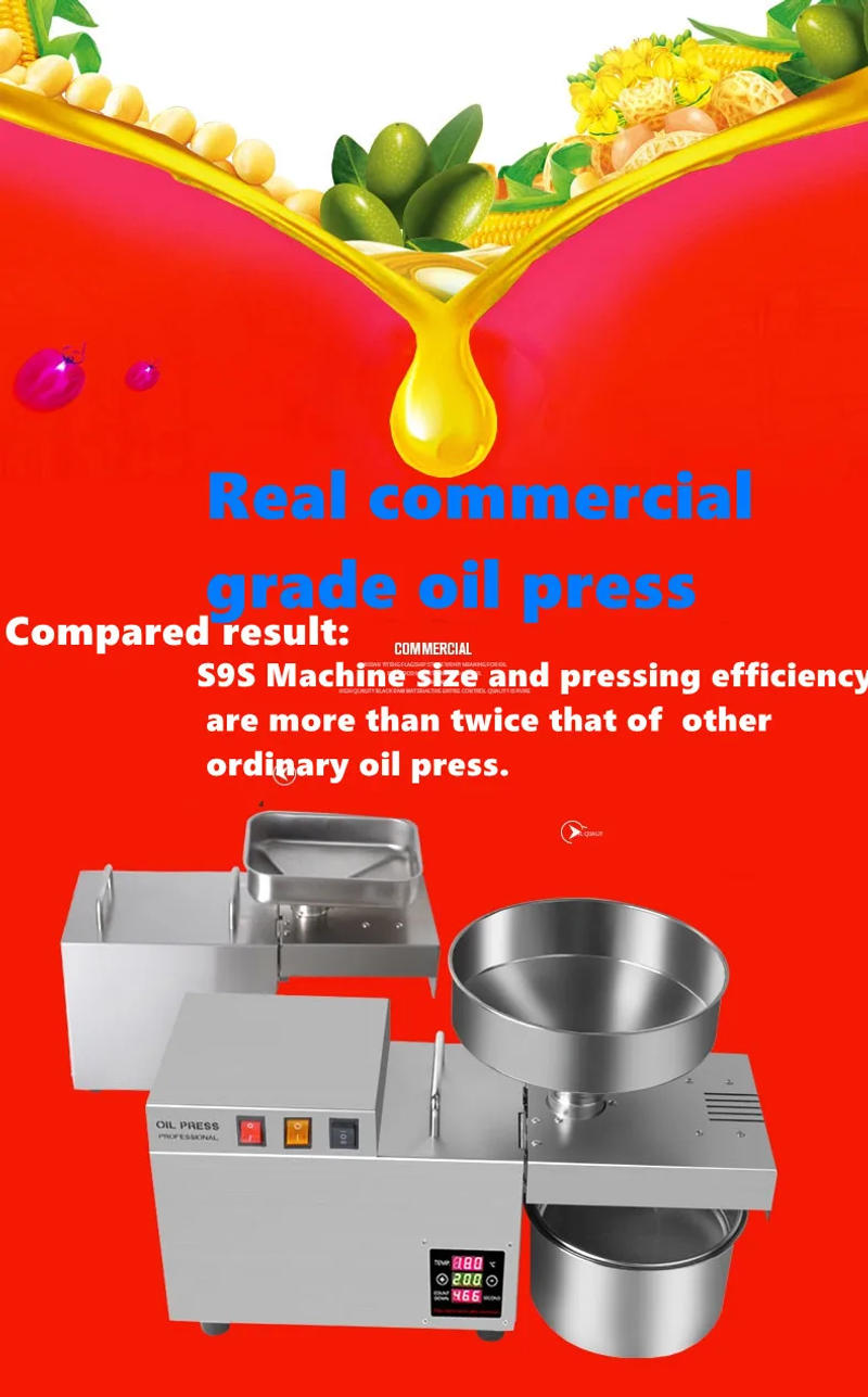 Description Picture 6 of itemBeautisun Stainless Steel oil press machine,cold oil extractor Flax sunflower olive oil presser,S9S