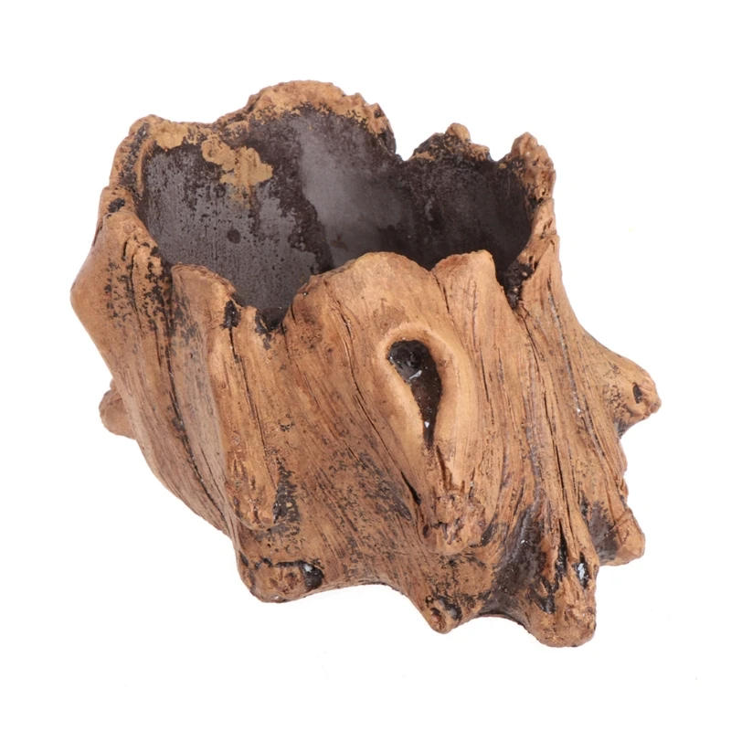 Description Picture 2 of itemSucculent Plant Pot Bonsai Decoration With Imitation Wood Flower Cement Planter Indoor And Outdoor Garden Supplies