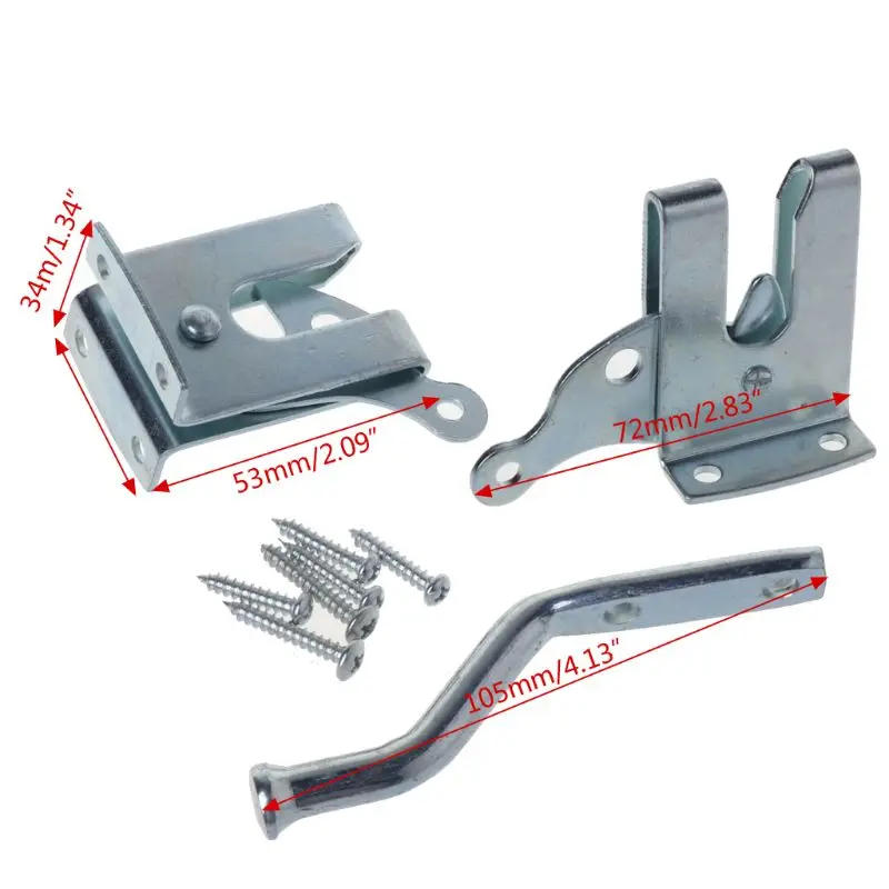 Description Picture 2 of itemElectroplated Steel Auto Door Bolt Lock Hasp Latch for Garden Fence Pasture Farm P31A