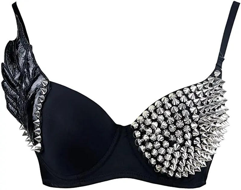 Description Picture 6 of itemSexy Lingerie Cotton Metallic Spike Stud Rivet Bra Push Up Gorge Steampunk Bras For Women Fashion Underwear Burlesque Brassiere
