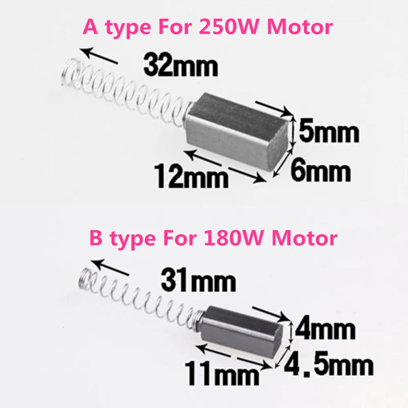 Description Picture 3 of itemCarbon Brushes With 180W Motor 250W Motor,For Home Sewing Macine 15CH,JA2-1,JA2-2,Overlock Sewing Machine FN2-4D,GN1-1D,GN1-6D