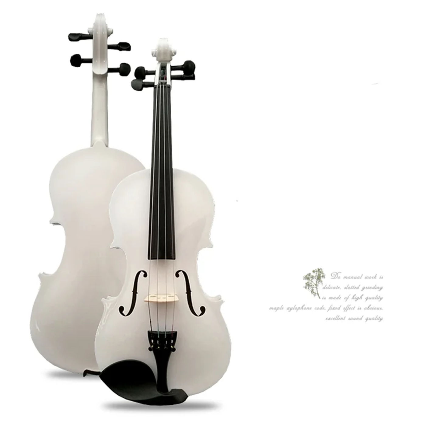 Description Picture 3 of item1Pcs WHITE Color Violin 1/4 Violin Handcraft Violino Musical Instruments