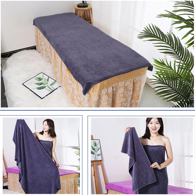 Description Picture 6 of itemMicrofiber towelBeauty Salon Bath Towel and Face Towel Massage Quick-Dry Special Large Towel Thick Microfiber Absorbent Soft Ste