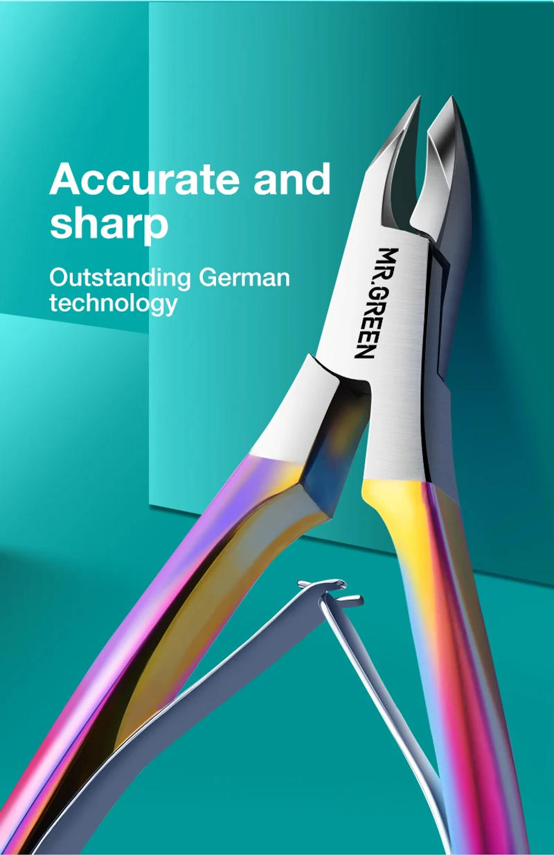 Description Picture 6 of itemMR.GREEN Gorgeous Colorful Cuticle Nippers Cuticle Clippers Nail Manicure Scissors Trimmer Dead Skin Remover Stainless Stee Tool