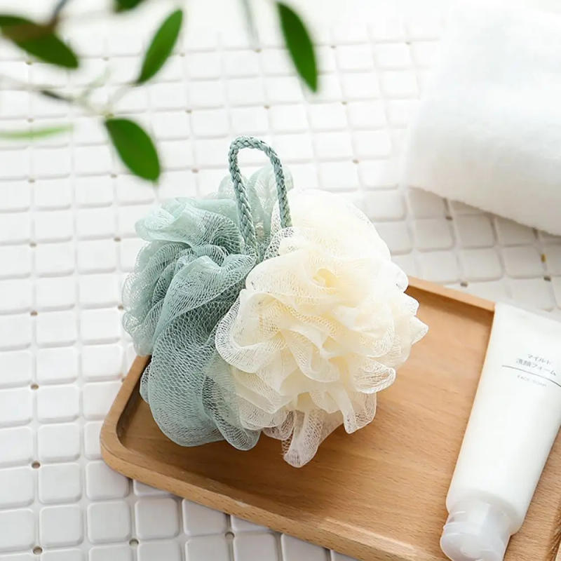 Description Picture 5 of itemSoft Shower Mesh Foaming Sponge Body Scrub Exfoliating Back Brush Skin Cleaner Bath Bubble Ball Skin Care Bathing Accessories