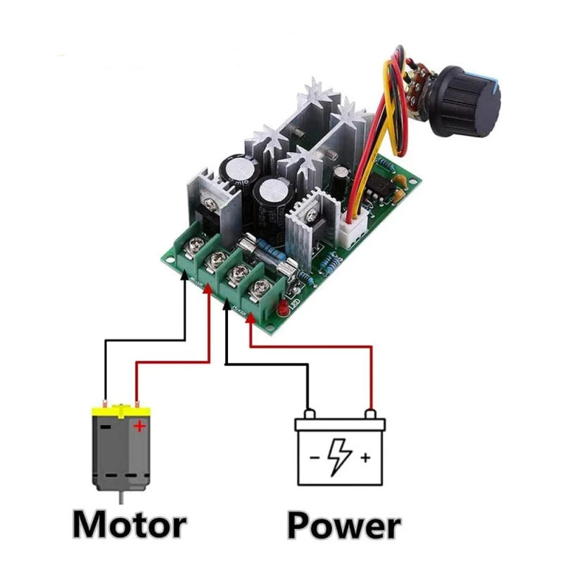 Description Picture 2 of itemDC10-60V DC Motor Speed Regulator 12V 24V 36V 48V High Power Drive Module PWM Motor Speed Controller 20A Current Regulator