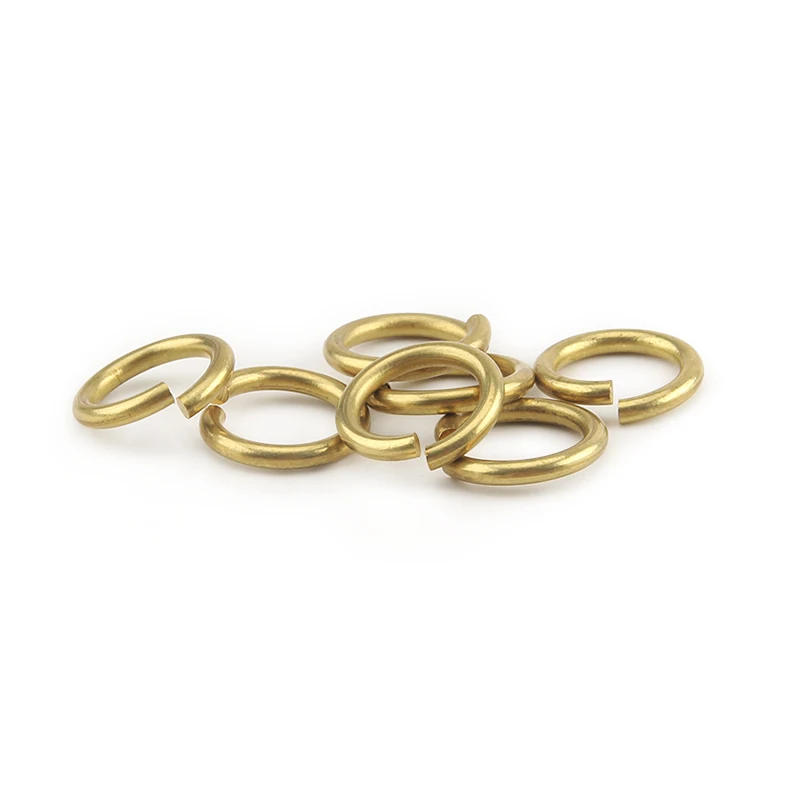 Description Picture 6 of item10PCS Yellow Brass Ring Coil Outdoor EDC Small Tool DIY Key Ring Accessories