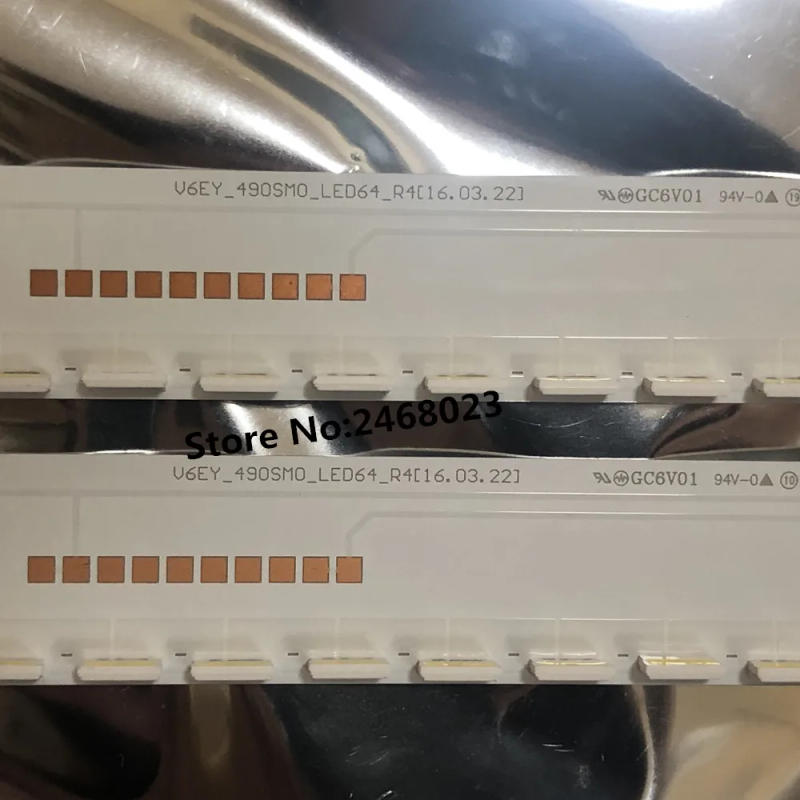 Description Picture 3 of item2PCS 598mm LED Strip 64lamps UE49K5670 UE49K5600 UE49K5510 UE49K5500 UA49KC20SAJ V6EY_490SMO_LED64 HG49AE690DJXXZ CY-VK049BGLV1H