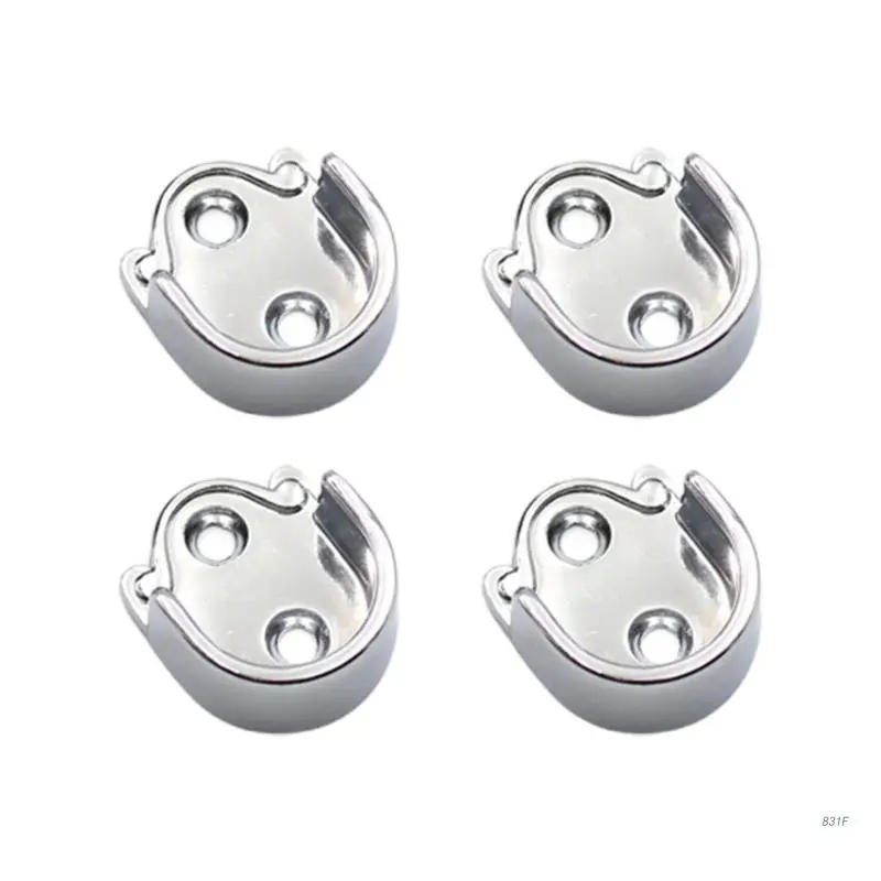 Description Picture 4 of item4Pcs Zinc-Alloy Wardrobe Rail Bracket Hanging Rod End U Shape Clothes Closet Rail Bracket Shower Curtain Rod Flange End