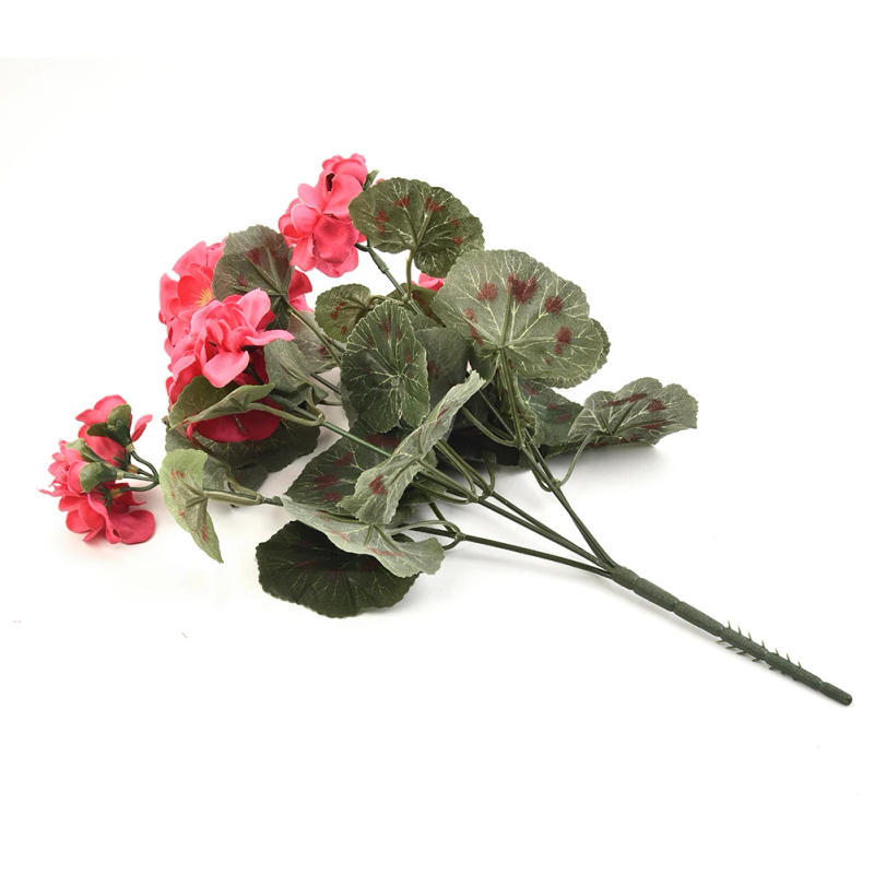 Description Picture 4 of item1pc Artificial Flowers Simulated Geranium Plants Fake Silk Flower Bouquet For Wedding Ceremony Home Outdoor Garden Xmas Decor