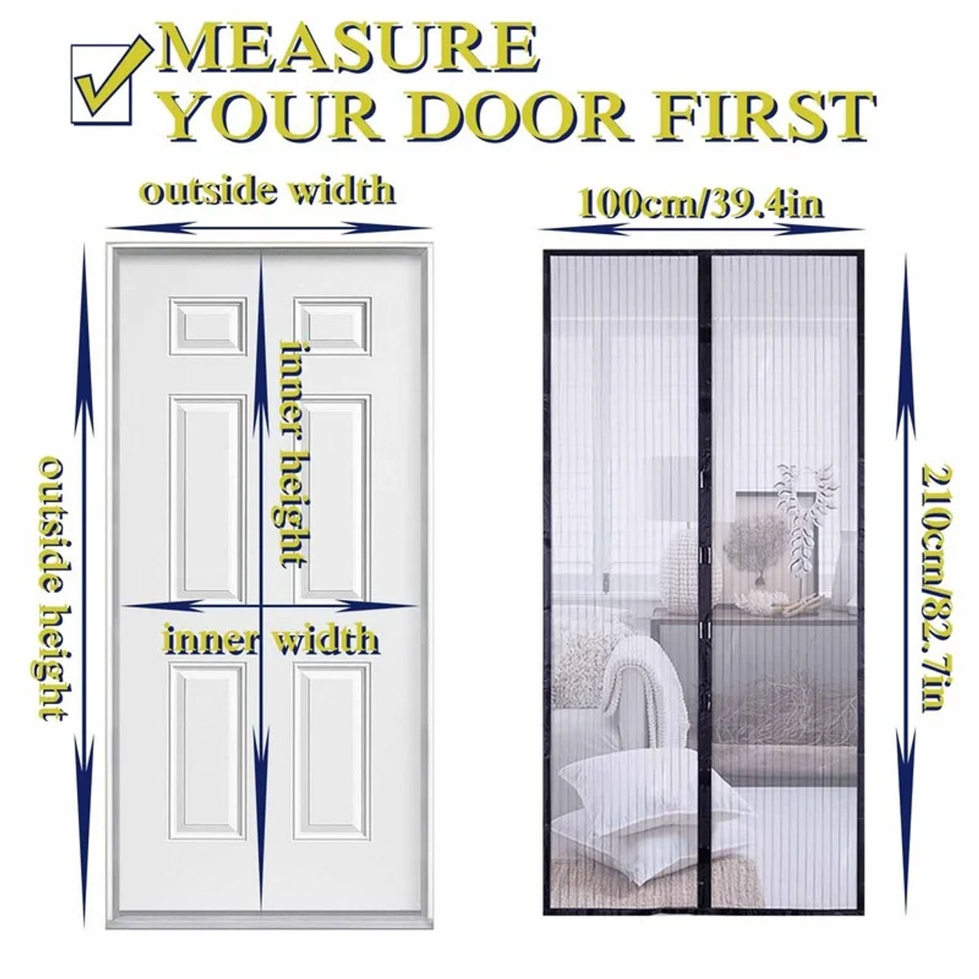 Description Picture 4 of itemAnti Mosquito Insect Door window Mosquito Bug Curtains Magnetic Net Automatic Closing Door Screen Kitchen Curtain 2024 wholesale