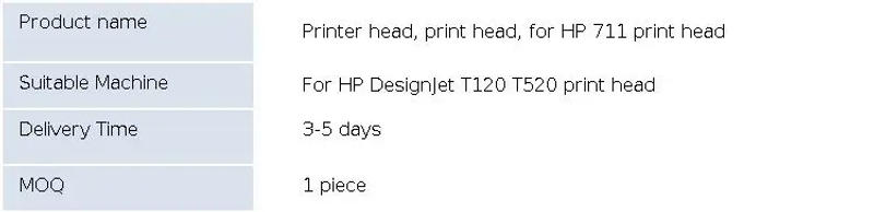 Description Picture 2 of itemOriginal Printhead for HP711 HP 711 Print Head DesignJet T120 T125 T130 T520 T525 T530 Printer