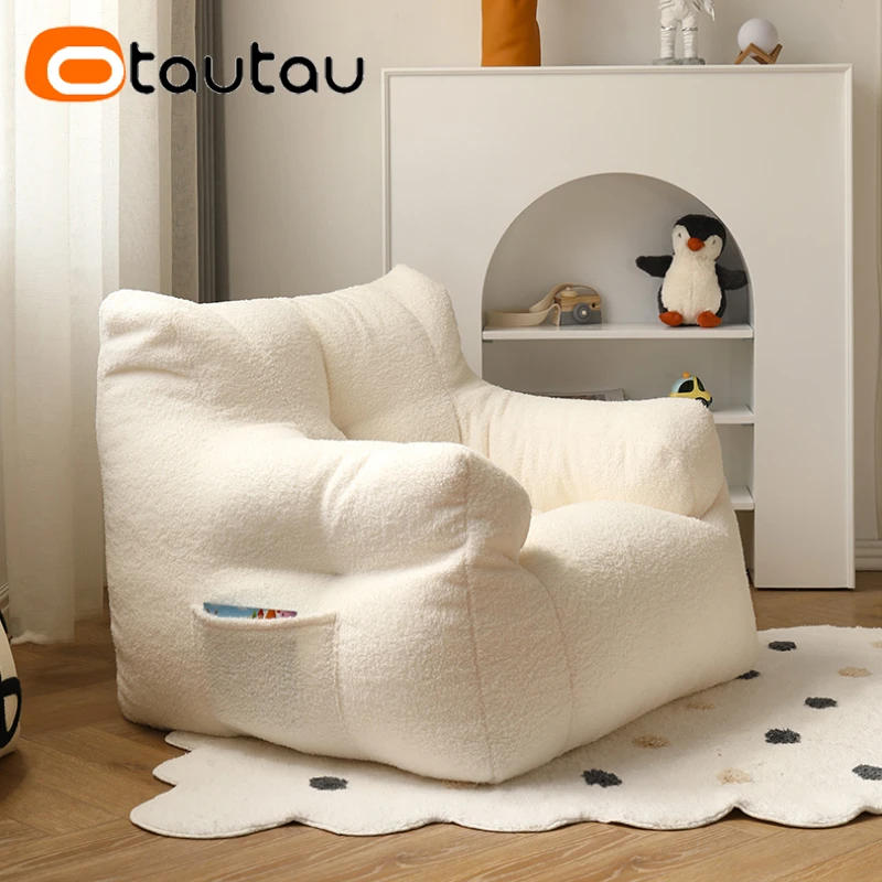 Description Picture 3 of itemOTAUTAU Adults Big Pouf Bean Bag Sofa with Filling Single Armchair Puff Salon Comfy Beanbag Couch Washable Soft Fleece SF067