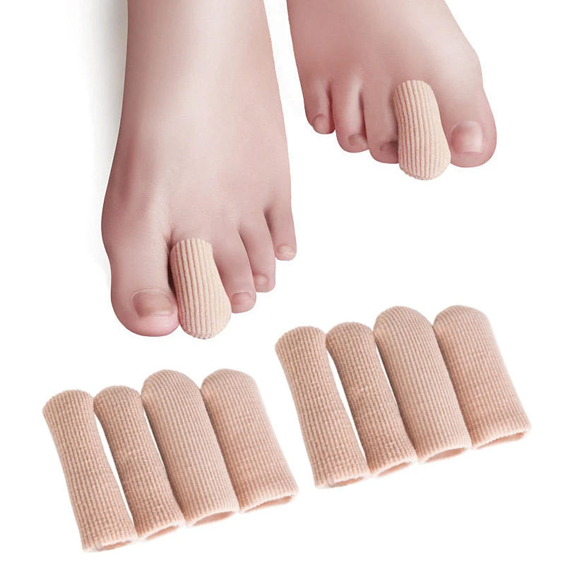 Description Picture 5 of item2Pieces Bunions Corns Foot Pain Relief Orthotics Fabric Silicone Toe Tube Cover Protector Finger Toes Separators Hallux Valgus