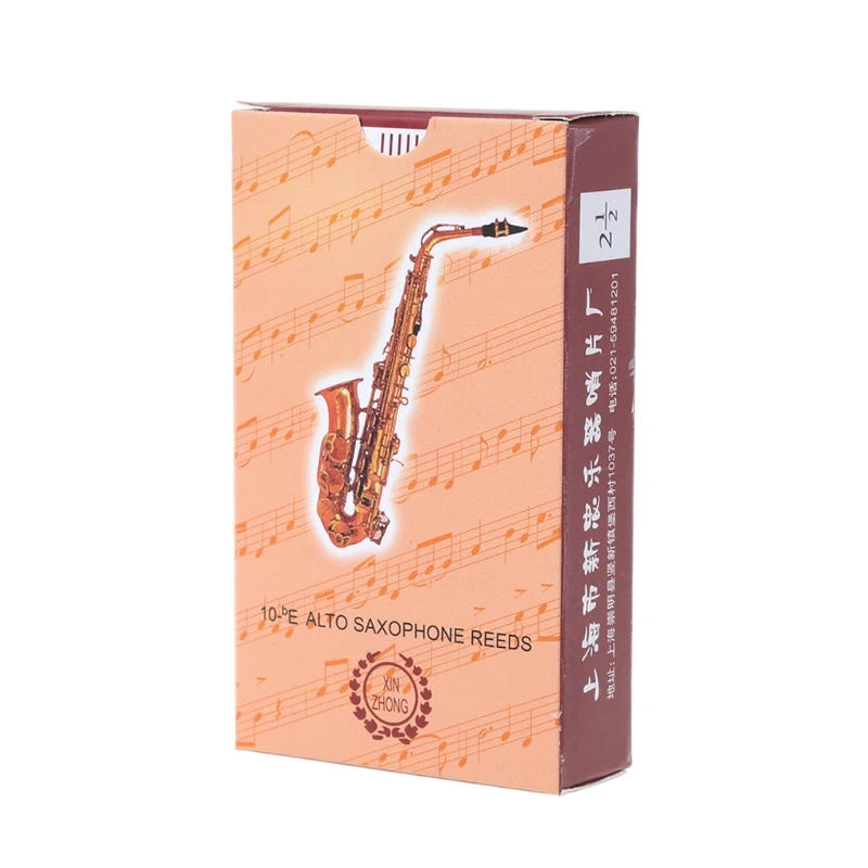 Description Picture 2 of item10 Pack Eb Alto Sax Saxophone Reeds Strength 1.5 2.0 2.5 3.5 Saxophone Woodwind Instrument Parts Accessory