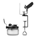 Universal Airbrush Holder Two-Brush Holder Clamp-on Table Stand with Universal Spray Out Pot Set