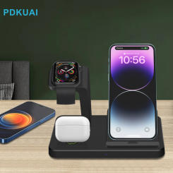 3 in 1 Fast Charging Dock Station for Apple Watch 8 7 AirPods Pro iPhone 14 13 12 11 XS X 8 Wireless Charger Stand Phone Holder