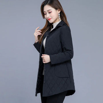Autumn winter Warm thin quilted jacket Long-sleeved Parkas mother Cotton coat