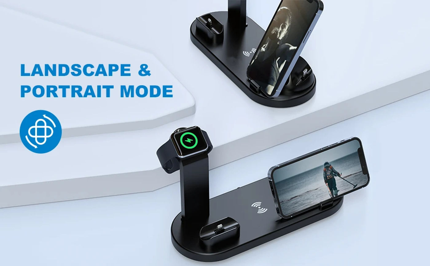 Description Picture 3 of item4 in 1 Fast Wireless Charger 30W For iPhone 14 13 Apple Watch 8 Airpods 3 for Samsung Galaxy Xiaomi Huawei Charging Dock Station