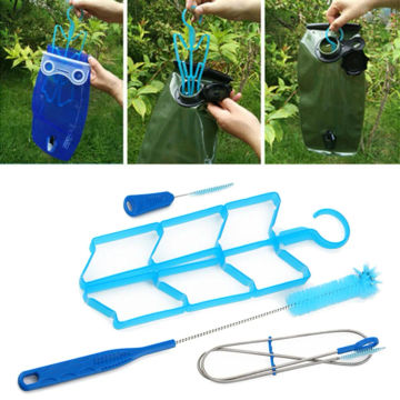 4 in 1 Water Hydration Bladder Cleaning Brush Kit with Drying Rack Portable Drinking Water Bag Cleaner for Outdoor water tank