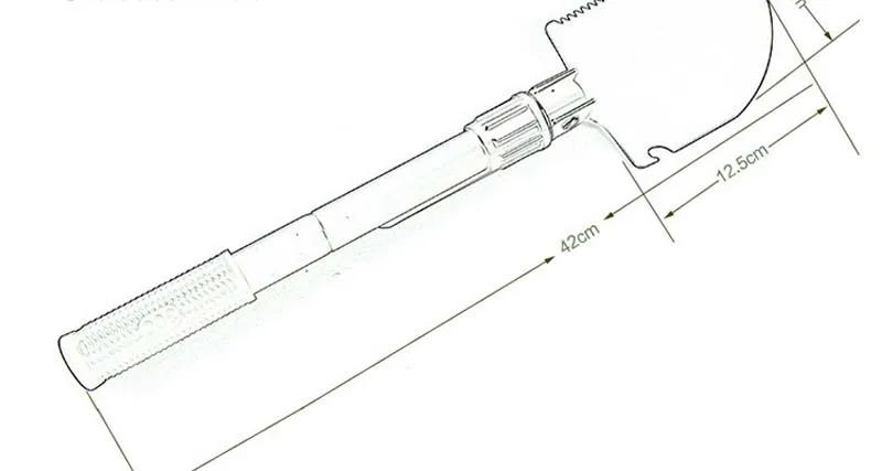 Description Picture 3 of itemGarden Tools Military Portable Folding Shovel Multifunction Stainless Steel Survival Spade Trowel Camping Outdoor Fishing Tool
