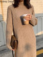 Camel Knit Dress