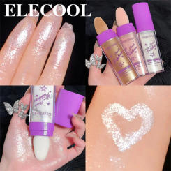 Gege Bear Highlighter Powder Body Glitter Brighten Face Contour Bronzer Shimmer Eyeshadow Makeup Silver White High Light Beauty