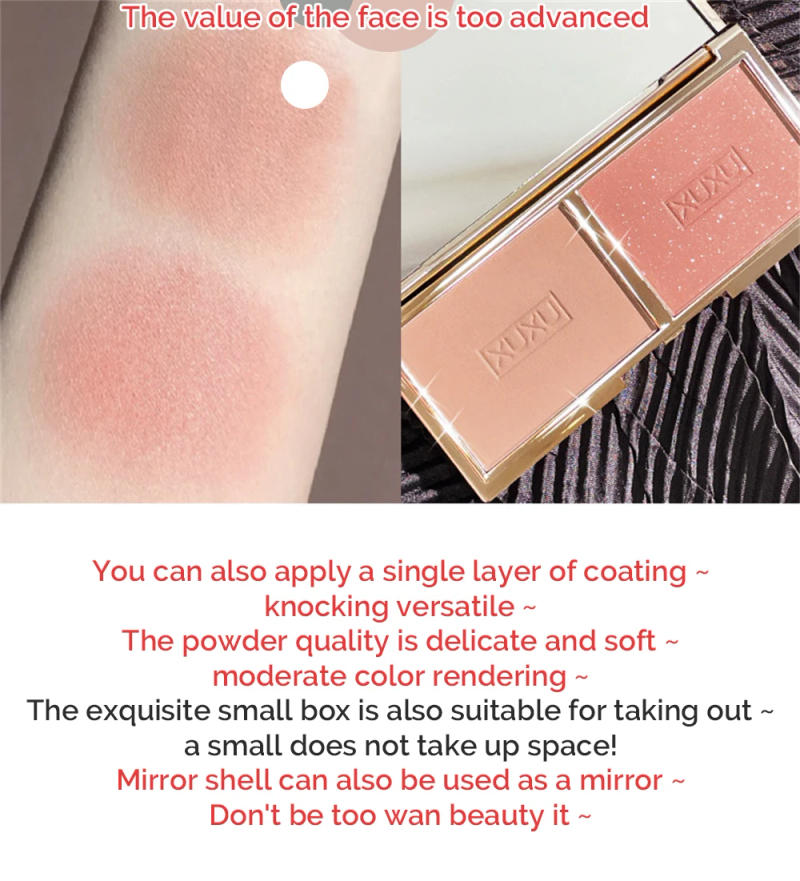 Description Picture 4 of item2 Color Blush Palette Gentle Face Pigment Rouge 1pcs Face Makeup Cheek Rouge Face Contour Blush Face Blusher Face Makeup