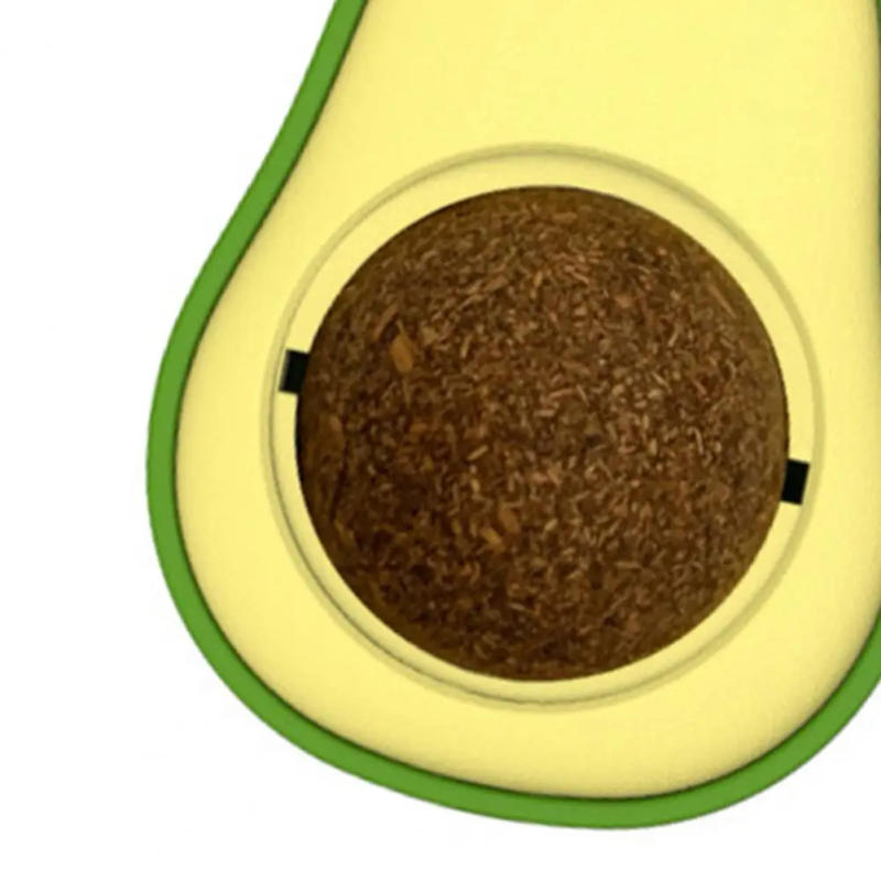 Description Picture 4 of itemEco-friendly Catnip Ball Bite Resistant Relieve boredom Playing Toy Avocado Catnip Wall Ball Cat Toys