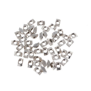 50Pcs 2020 Series T Nuts,M3 M4 M5 T Slot Nut Hammer Head Fastener Nut Nickel Plated Carbon Steel Assortment Kit for 20