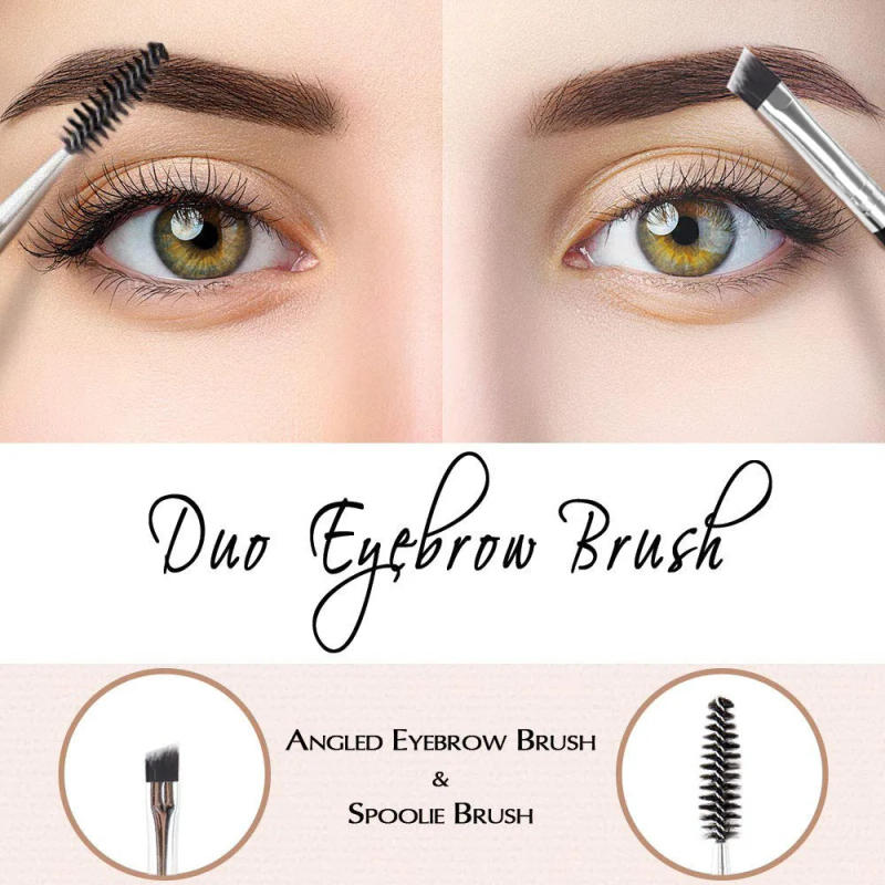 Description Picture 4 of item1Pcs White Double Head Eyebrow Brush Eyelash Curl Portable Small Angled Eyebrow Liner Spoolie Brush Women Makeup Cosmetic Tools