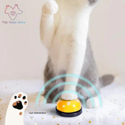 Pet Toys Bell for Dogs Cat Training Interactive Toy Called Dinner Small Bells Footprint Ring Trainer Feeding Reminder