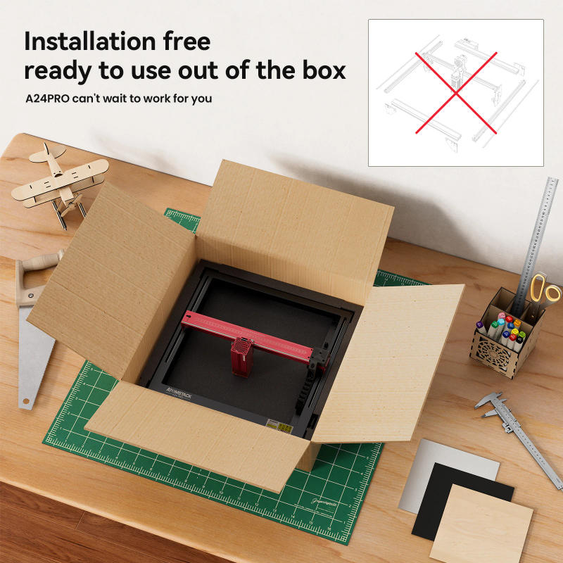 Description Picture 2 of itemATOMSTACK A24 Pro Laser Engraving Machine CNC Laser Cutter Engraver Support Offline Engraving Unibody Frame Installation Free