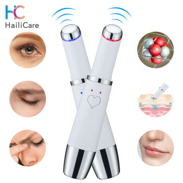 Ionic Eyes Facial Massager Pen USB Heating Eliminate Eye Bags Puffy Dark Circle Anti-Ageing wrinkle Lifting Facial Eye Skin Care