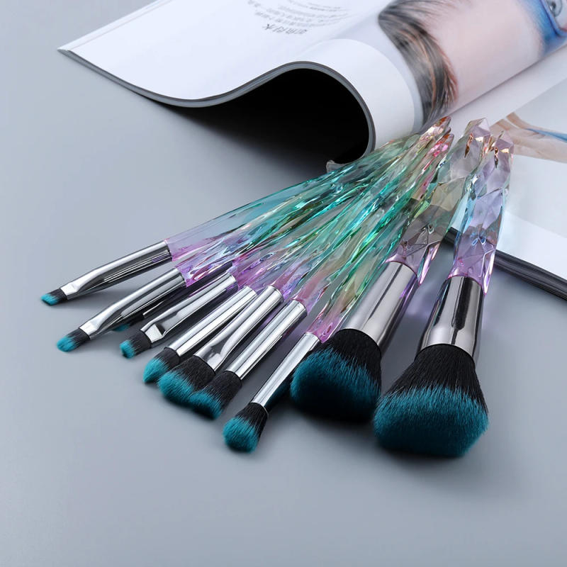 Description Picture 5 of itemKosmetyki 5-10pcs Crystal Pro Makeup Brushes Set Powder Face Foundation Eyeshadow Eyebrow Lip Woman Makeup Kit Maquillaje Beauty