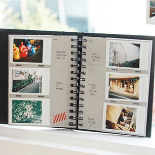 Faux Leather Spiral Bound DIY Family Memory Book Photo Pictures Album Holder