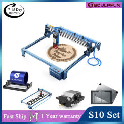 SCULPFUN S10 Laser Engraving Machine Ultra-thin 10W High-Density Laser Engraver Set High Speed Industrial-grade Carving 410x400m