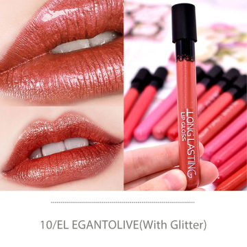 38 Color Lipstick Waterproof Long Lasting Matte Shimmer Red Brown Lip Gloss Nude Glitter Lip Glaze Sexy Lip Tint Beauty Cosmetic