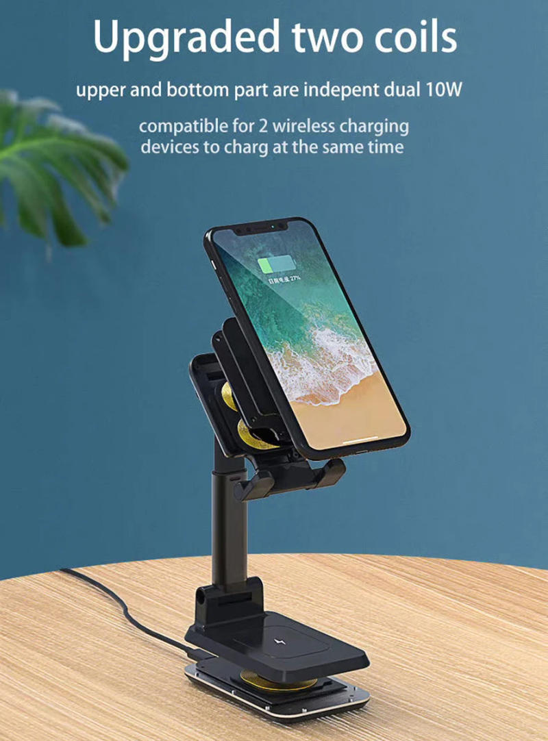 Description Picture 4 of itemFast Wireless Charger Bracket For iPad Mini iPhone X 8Plus XR 11 Pro XS Max Airpods 2 Pro Samsung S9 Note9 tablet Charging Stand